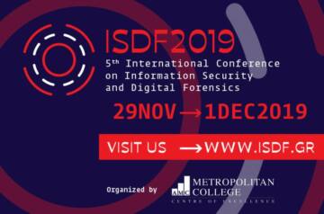 5ο Διεθνές Συνέδριο Ασφαλείας Πληροφοριών & Ηλεκτρονικής Εγκληματολογίας από το Μητροπολιτικό Κολλέγιο στη Θεσσαλονίκη