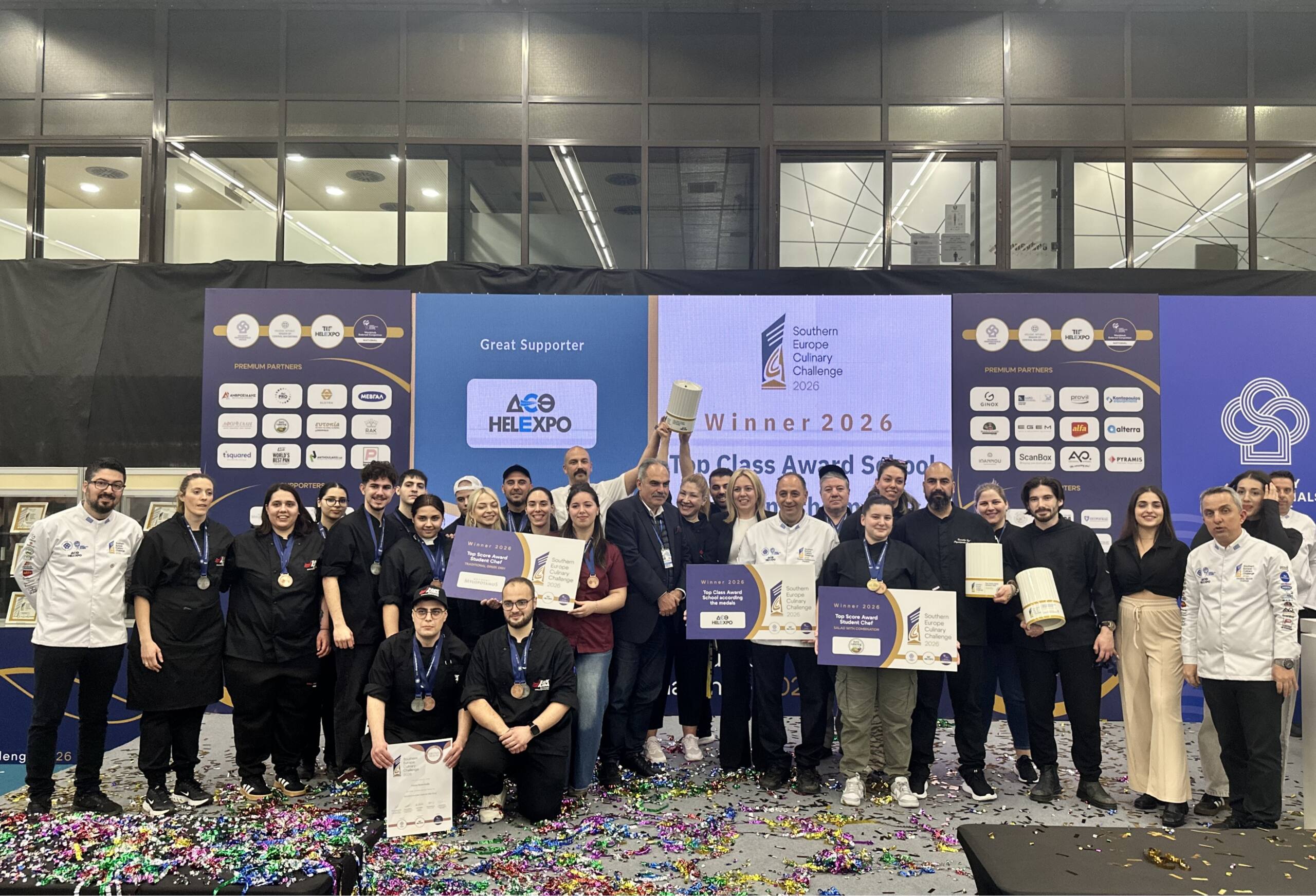 Ανώτερες Σχολές ΑΛΦΑ: «Top Class Award School» στον Διεθνή Διαγωνισμό Μαγειρικής «Southern Europe Culinary Challenge 2026» με 49 μετάλλια